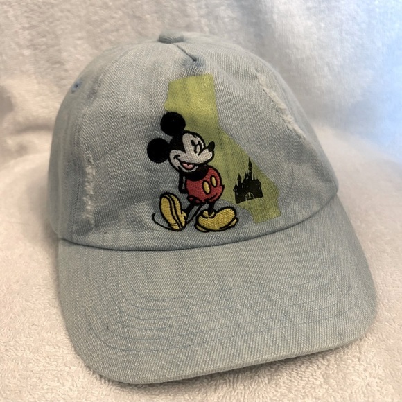 Disney Accessories - Disney Florida Mickey Mouse Denim tattered look Cap